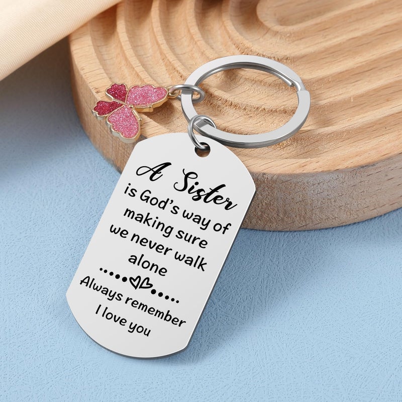 Keniot Gift for Sister, Sister Birthday Christmas Valentines Day Gifts keychain from Brother - Image 3
